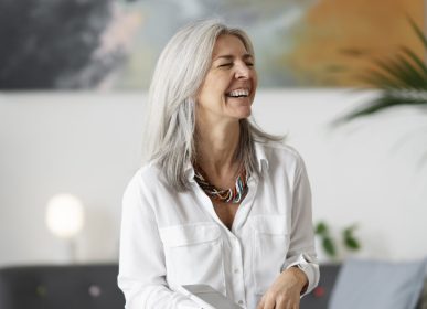 medium shot smiley senior woman